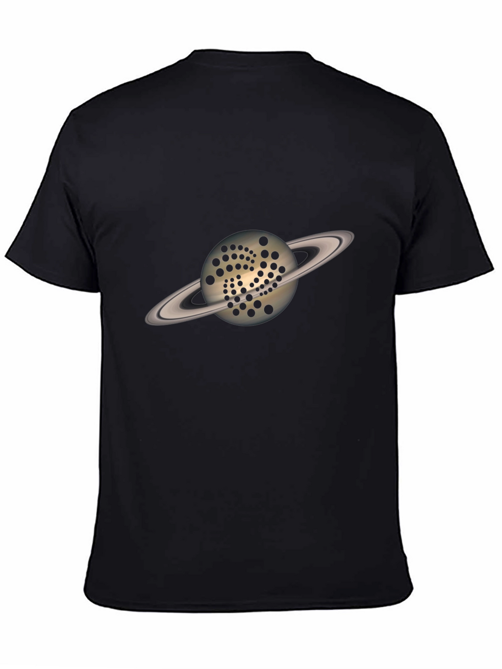 Saturn IOTA Crypto T-Shirt - Black Graphic Tee