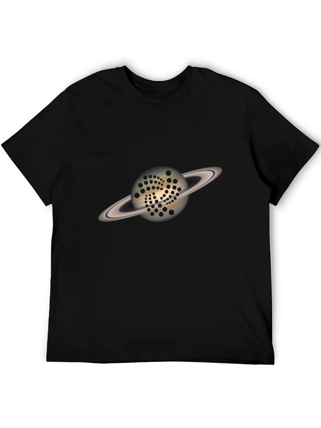 Saturn IOTA Crypto T-Shirt - Black Graphic Tee