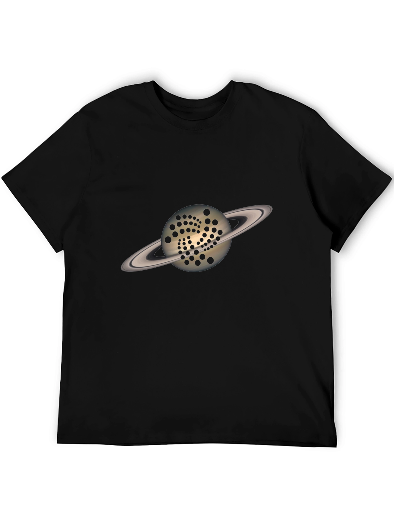 Saturn IOTA Crypto T-Shirt - Black Graphic Tee