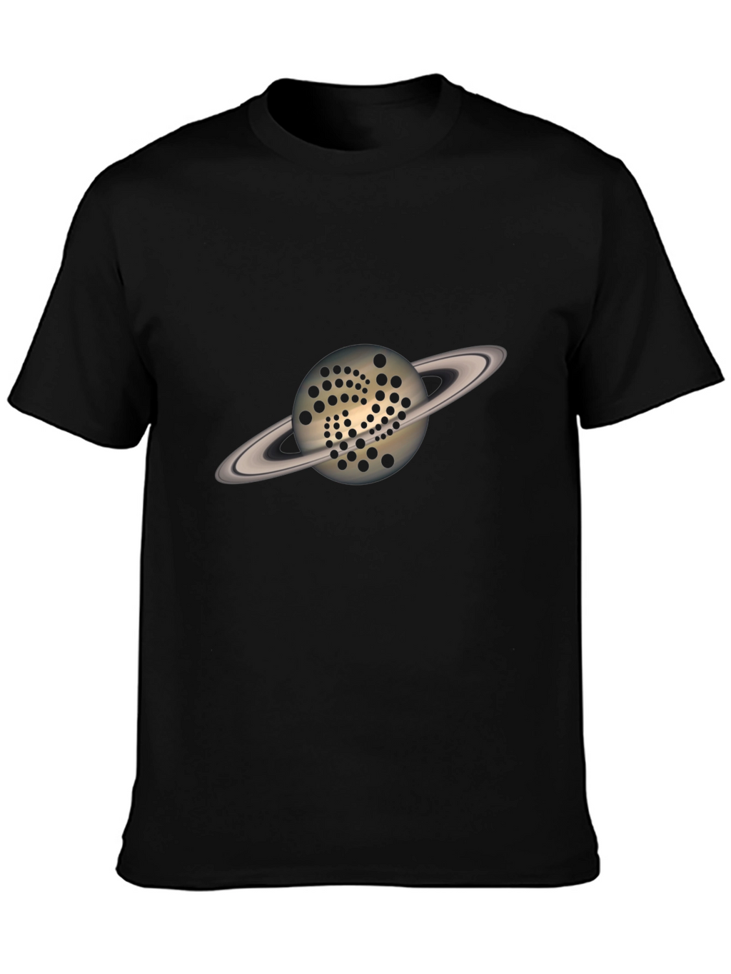 Saturn IOTA Crypto T-Shirt - Black Graphic Tee