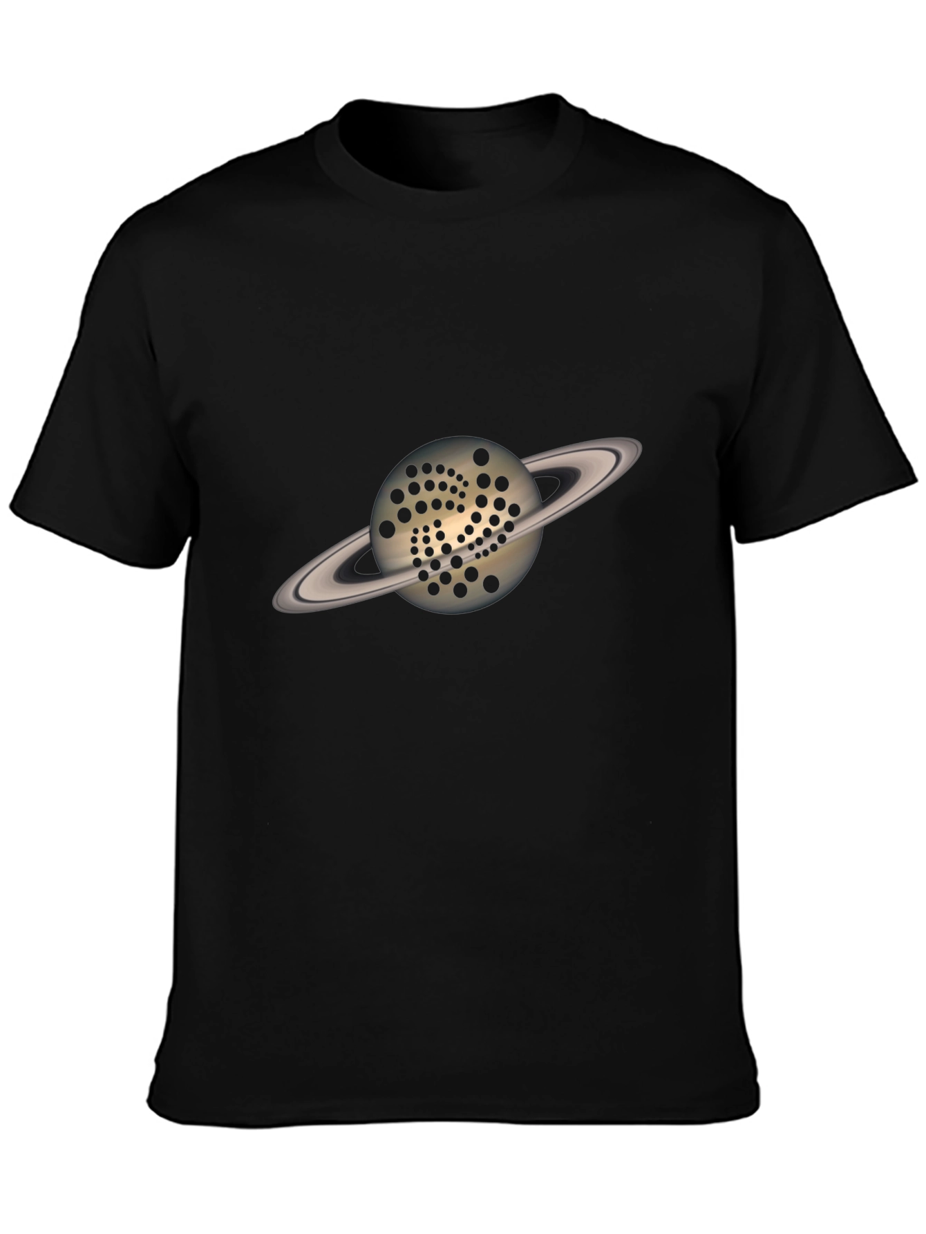 Saturn IOTA Crypto T-Shirt - Black Graphic Tee
