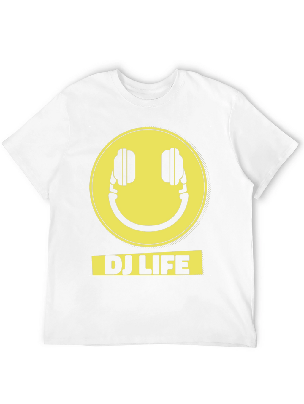 DJ Life Smiley Face Graphic Tee - Black