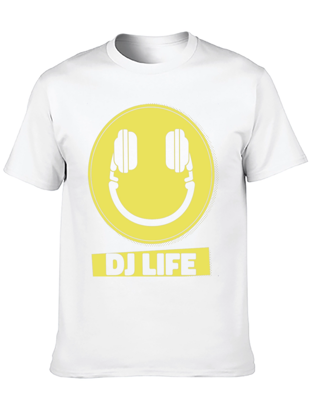 DJ Life Smiley Face Graphic Tee - Black