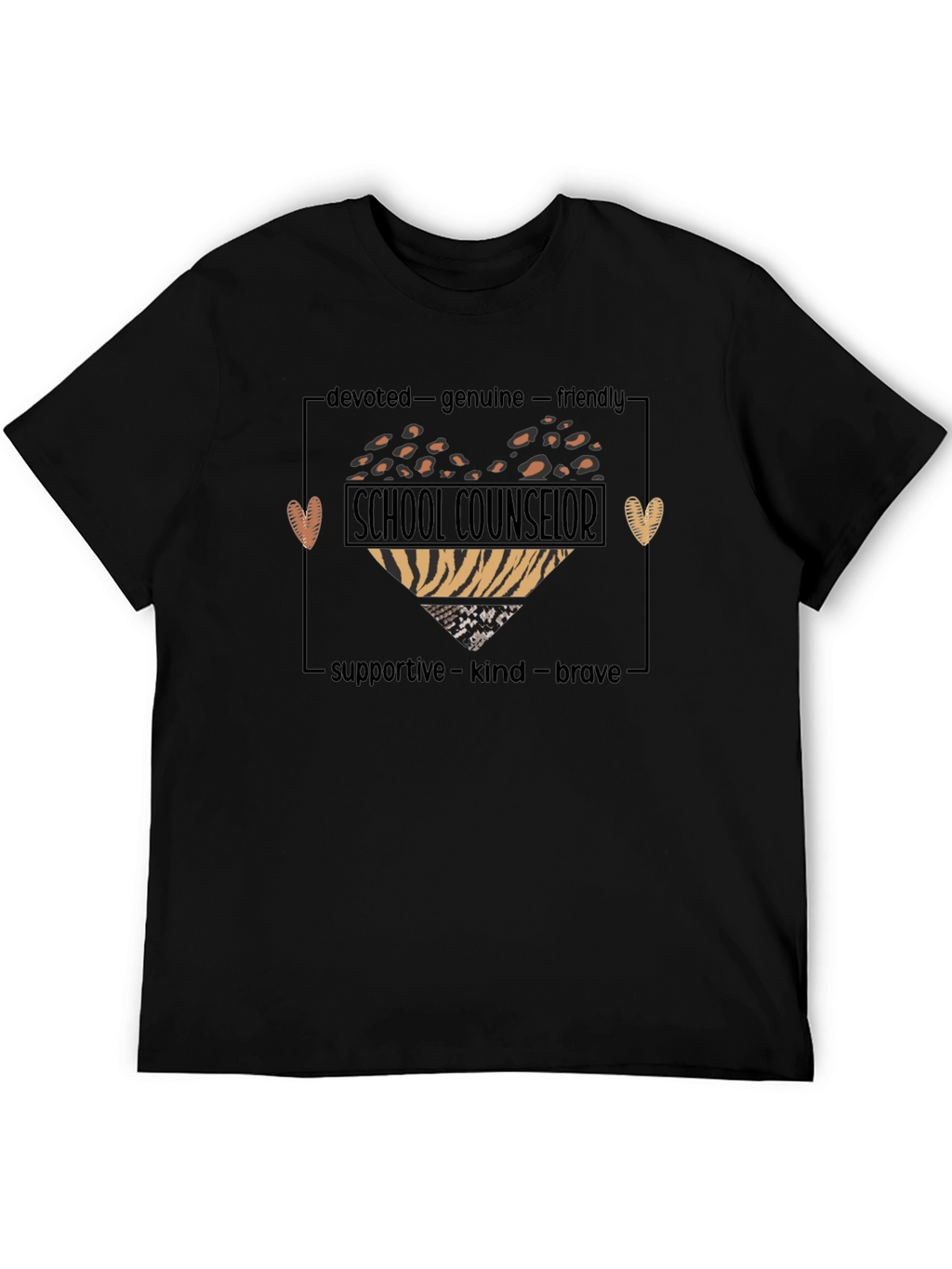 School Counselor Heart Graphic T-Shirt