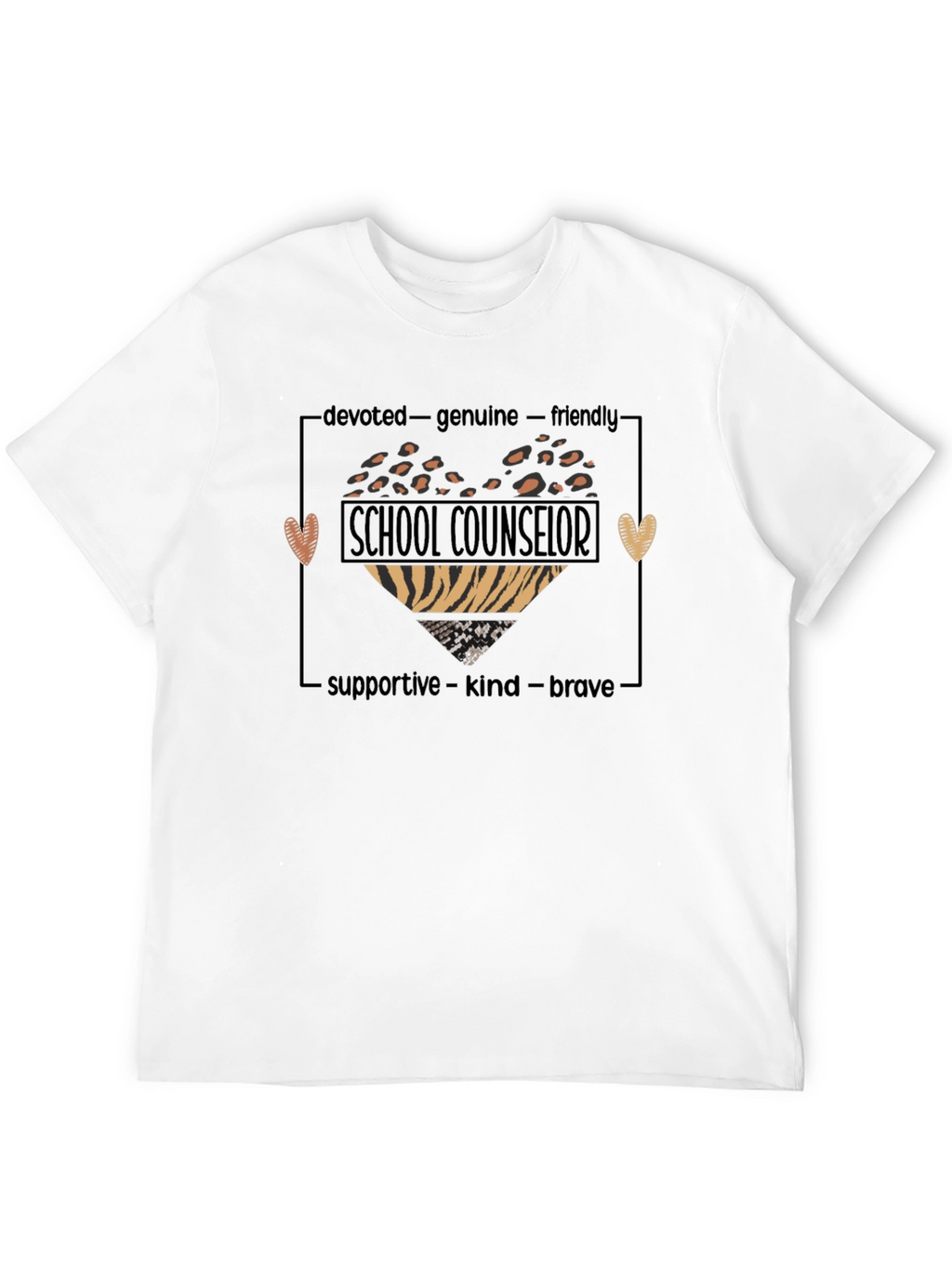 School Counselor Heart Graphic T-Shirt