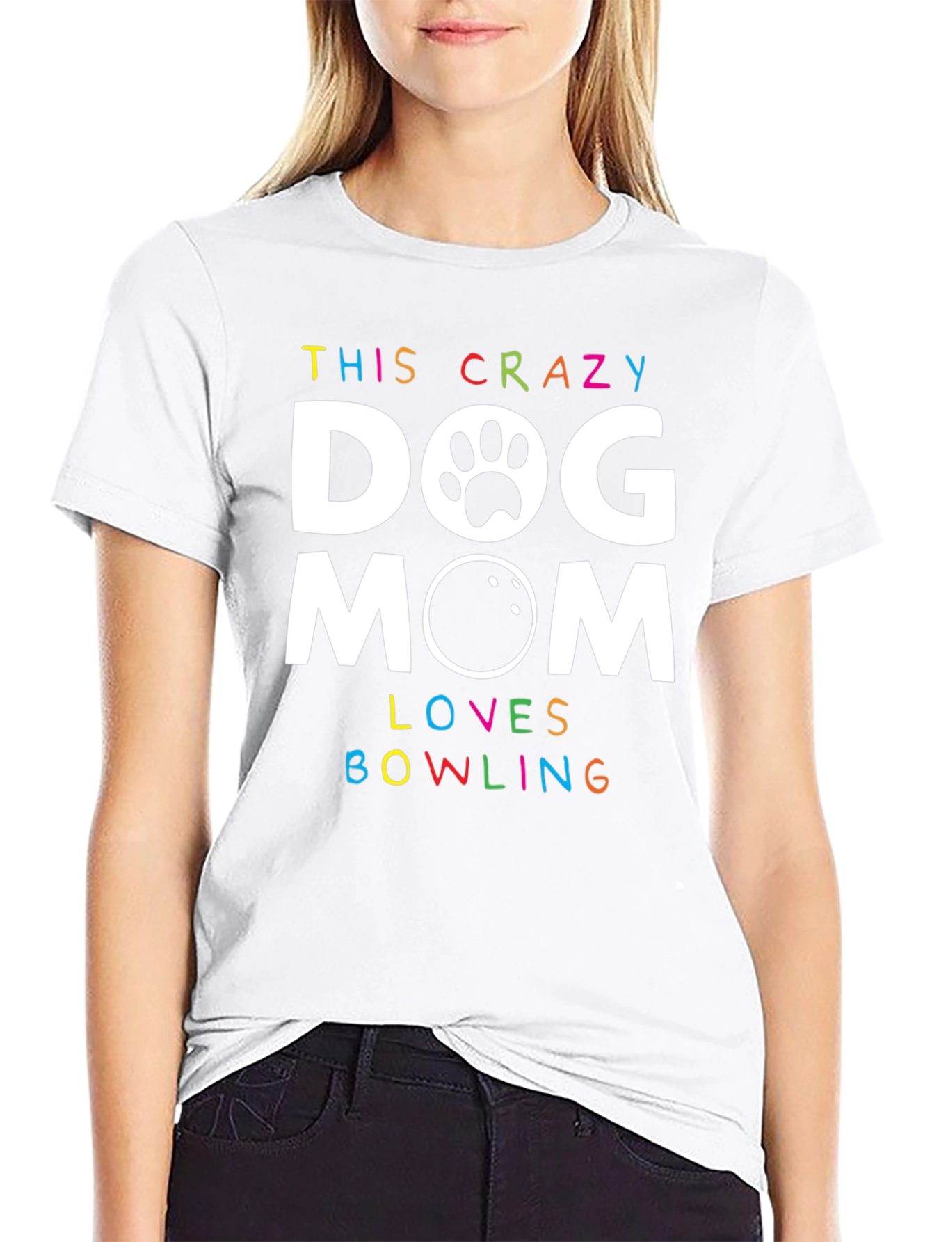 Crazy Dog Mom Bowling T-Shirt