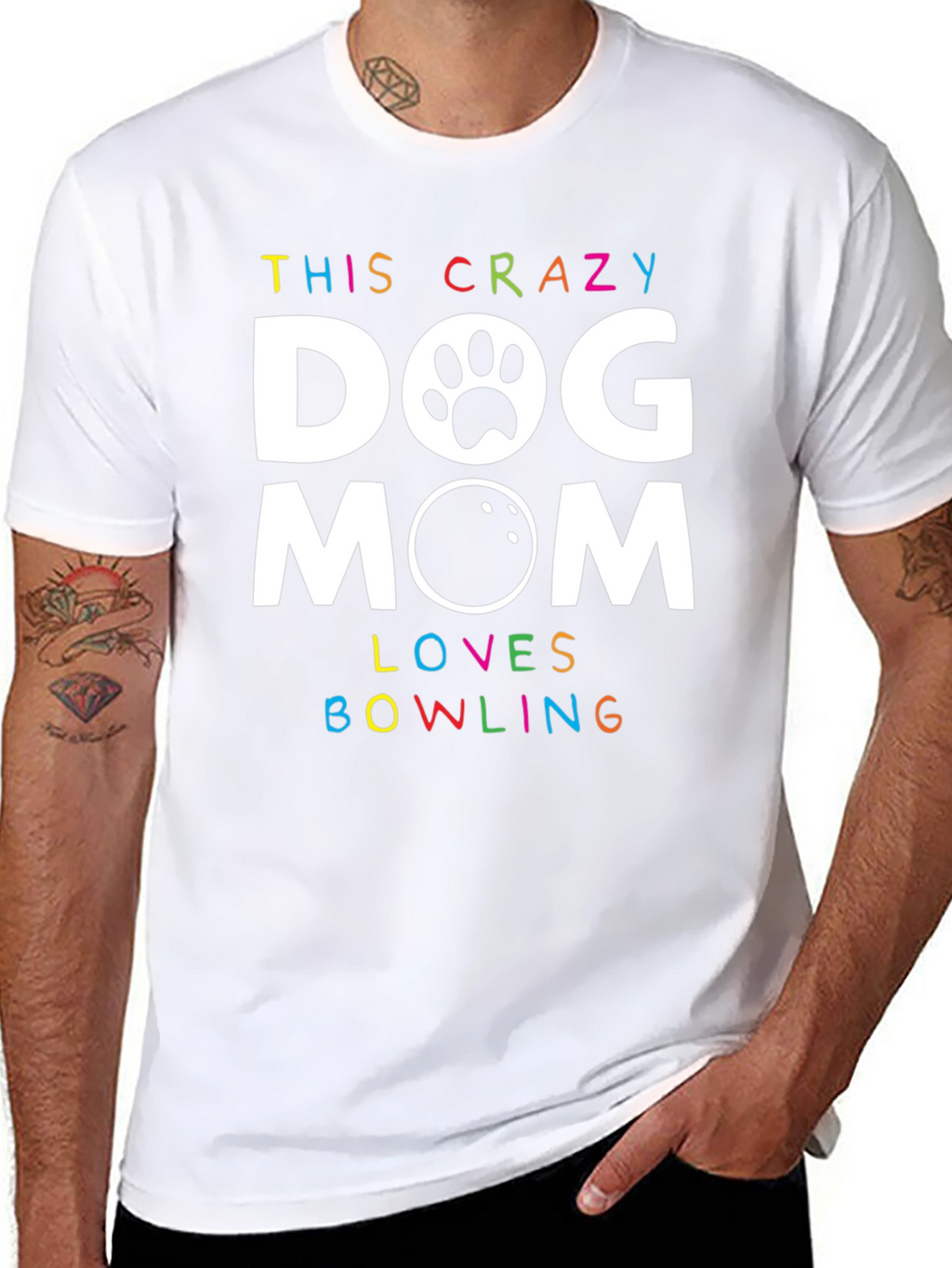 Crazy Dog Mom Bowling T-Shirt