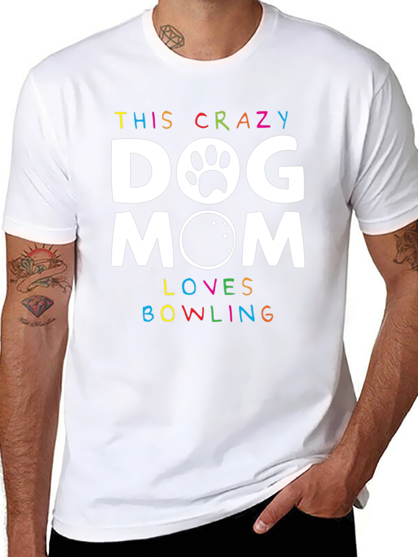Crazy Dog Mom Bowling T-Shirt