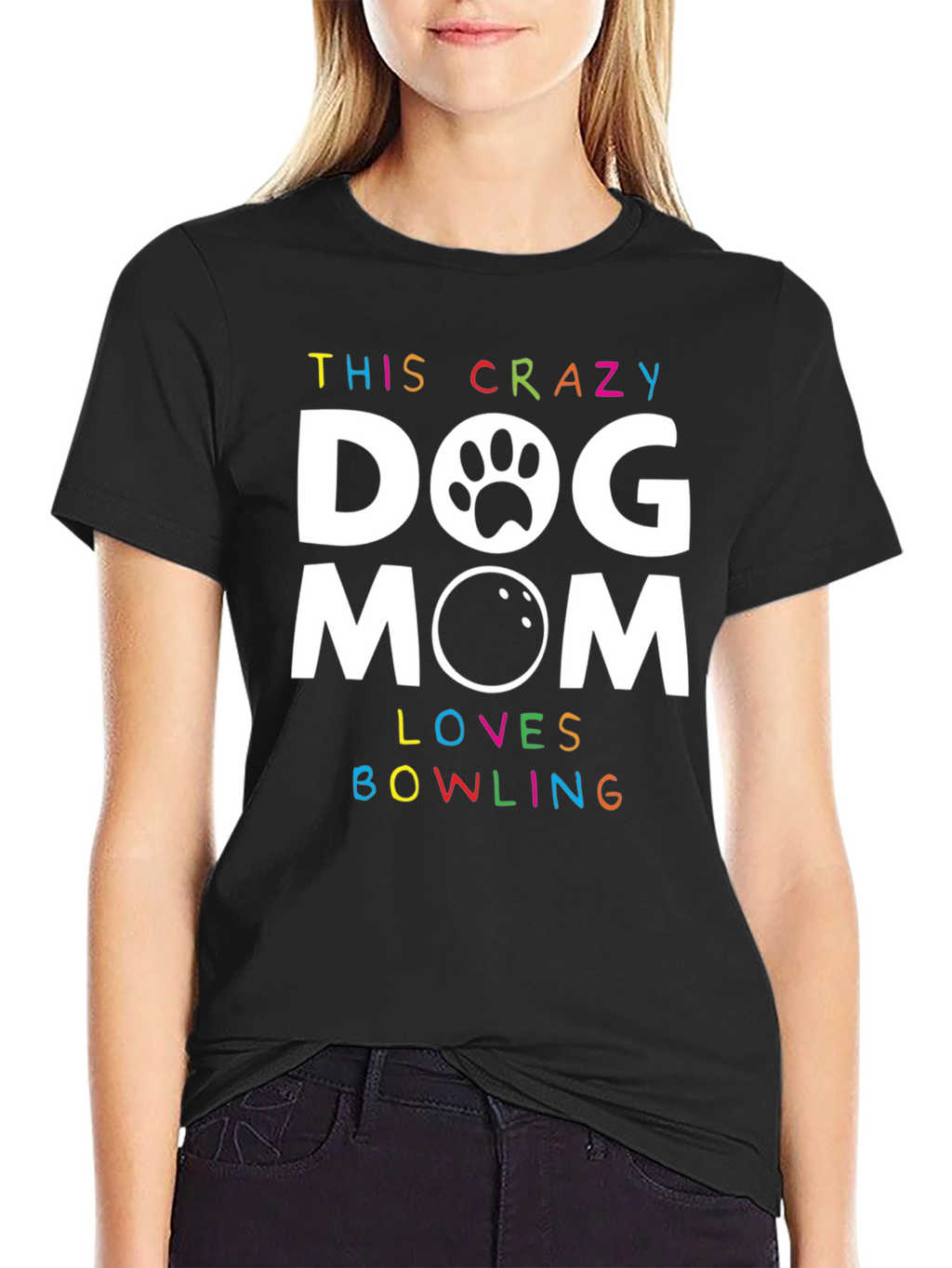 Crazy Dog Mom Bowling T-Shirt