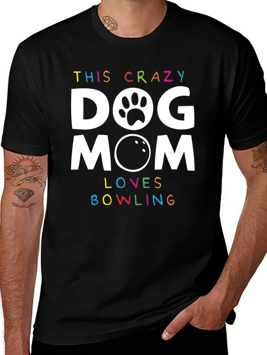 Crazy Dog Mom Bowling T-Shirt