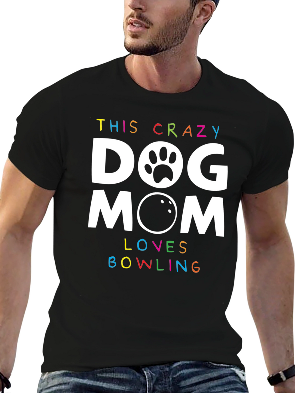 Crazy Dog Mom Bowling T-Shirt