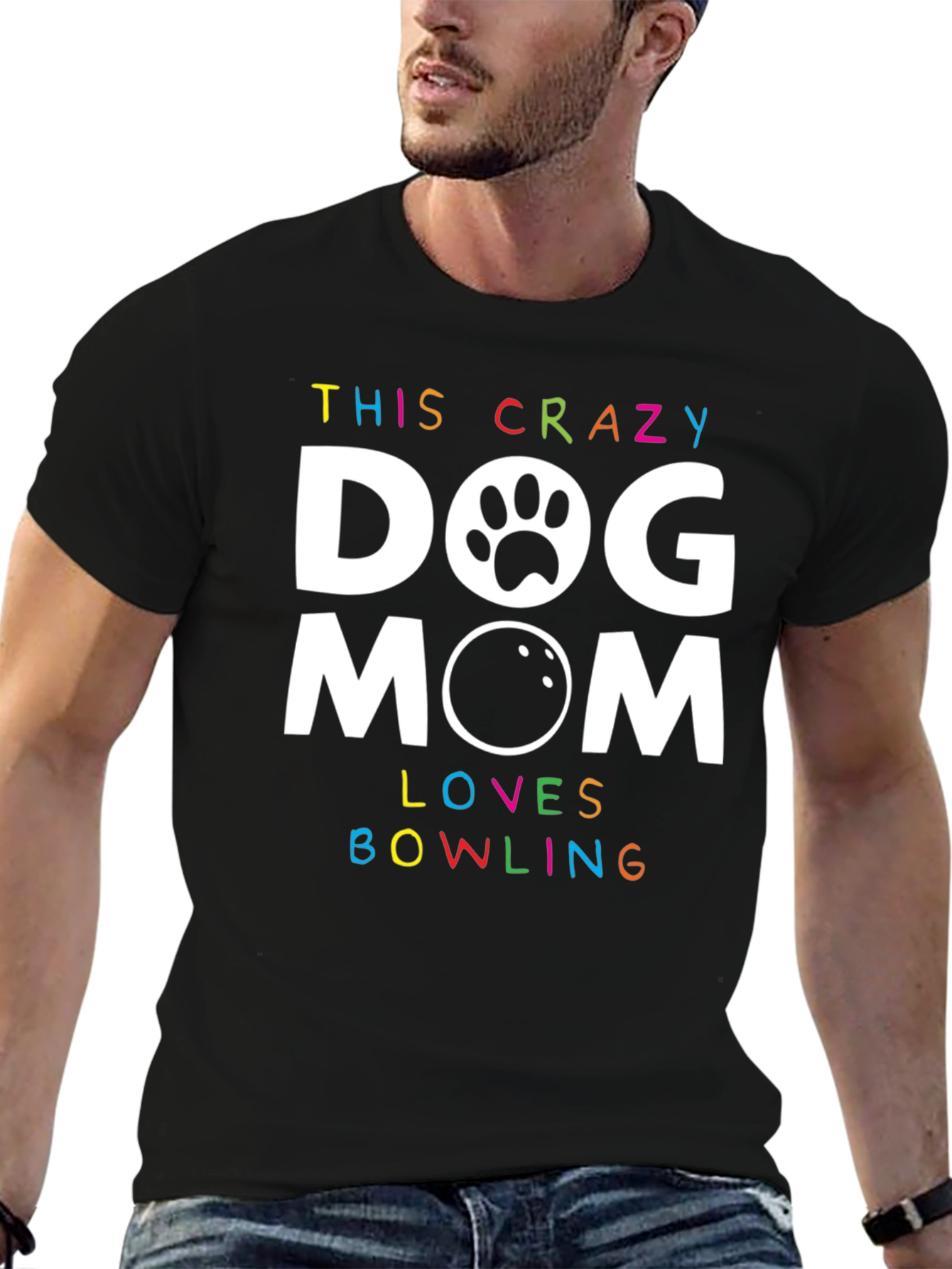 Crazy Dog Mom Bowling T-Shirt