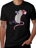 Workout Mouse Graphic T-Shirt