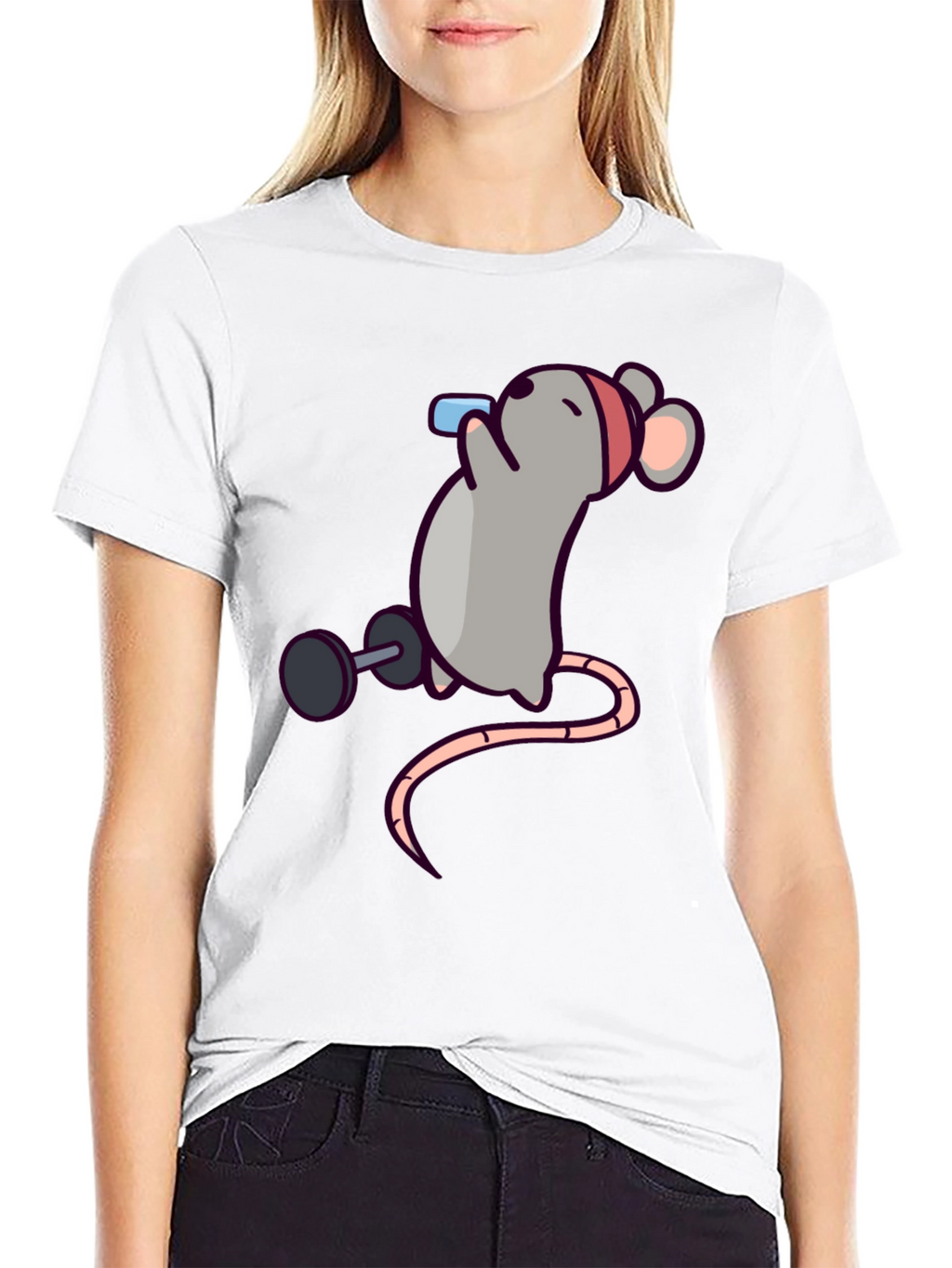 Workout Mouse Graphic T-Shirt