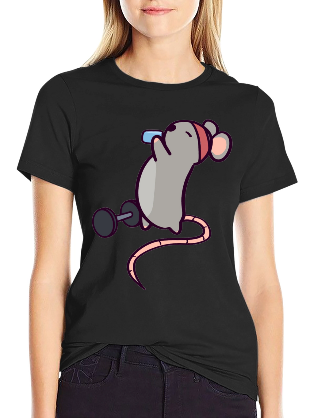 Workout Mouse Graphic T-Shirt