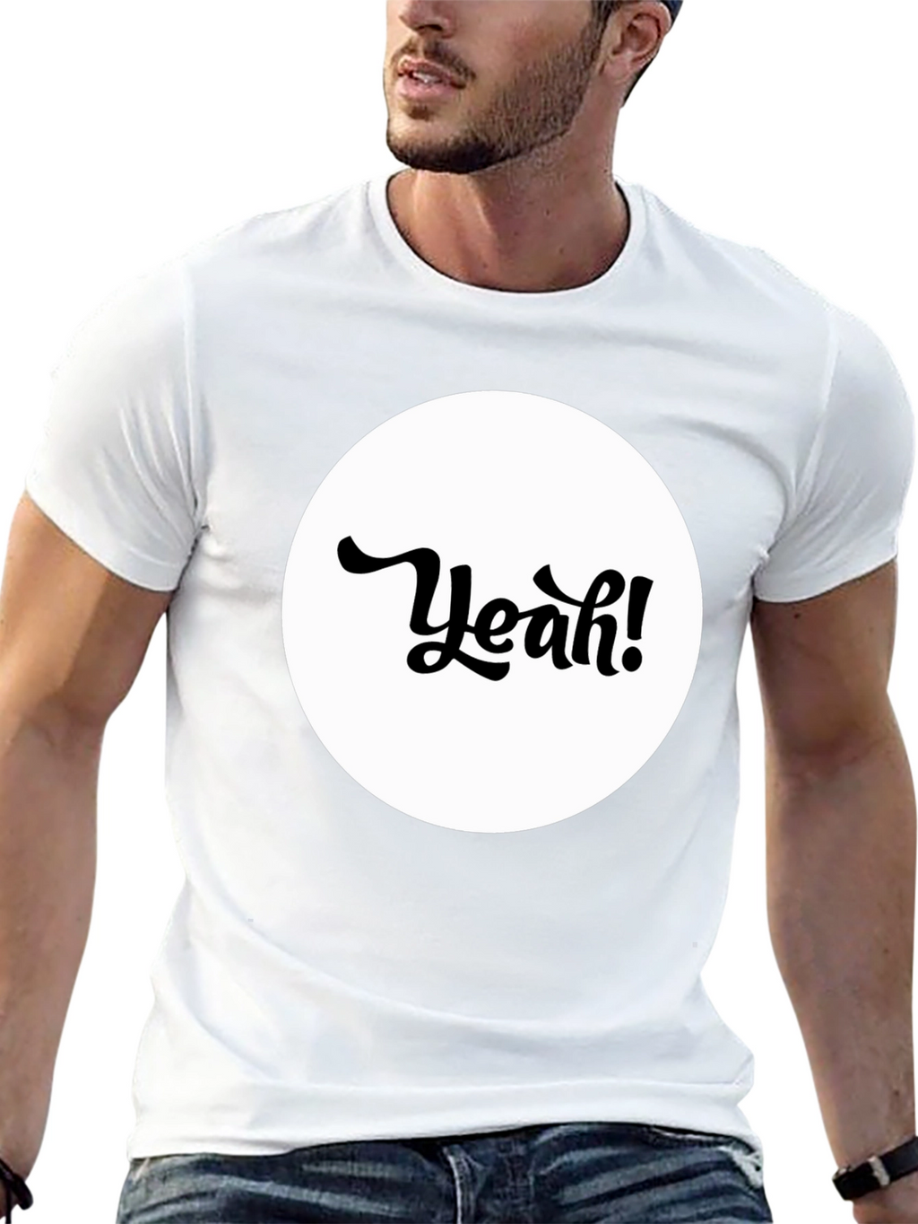 Yeah! Graphic Tee - Black Cotton T-Shirt