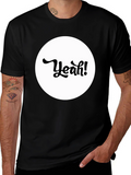 Yeah! Graphic Tee - Black Cotton T-Shirt