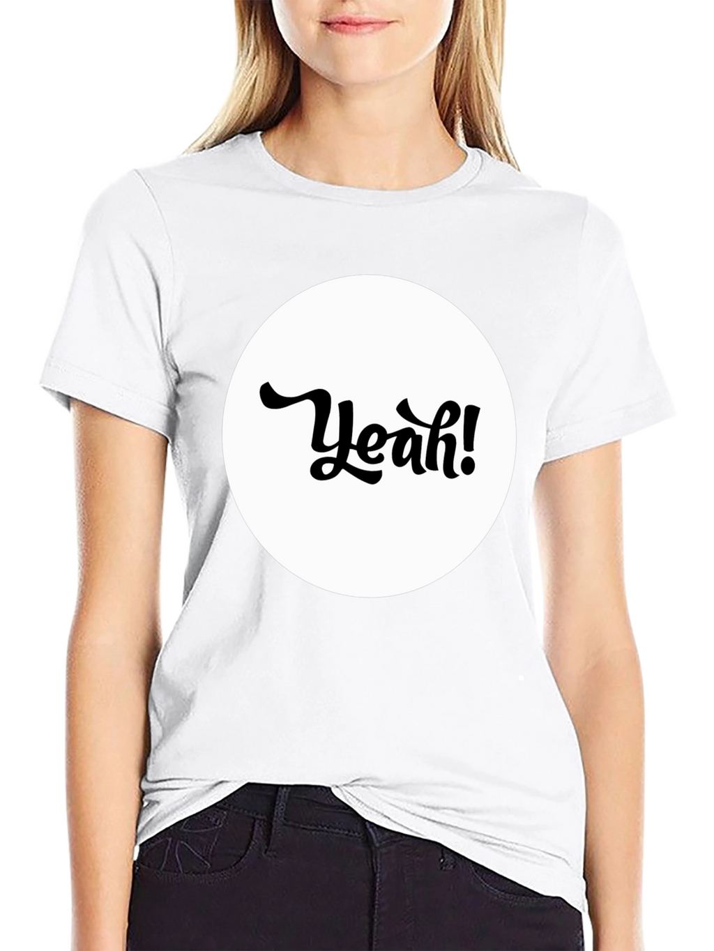 Yeah! Graphic Tee - Black Cotton T-Shirt