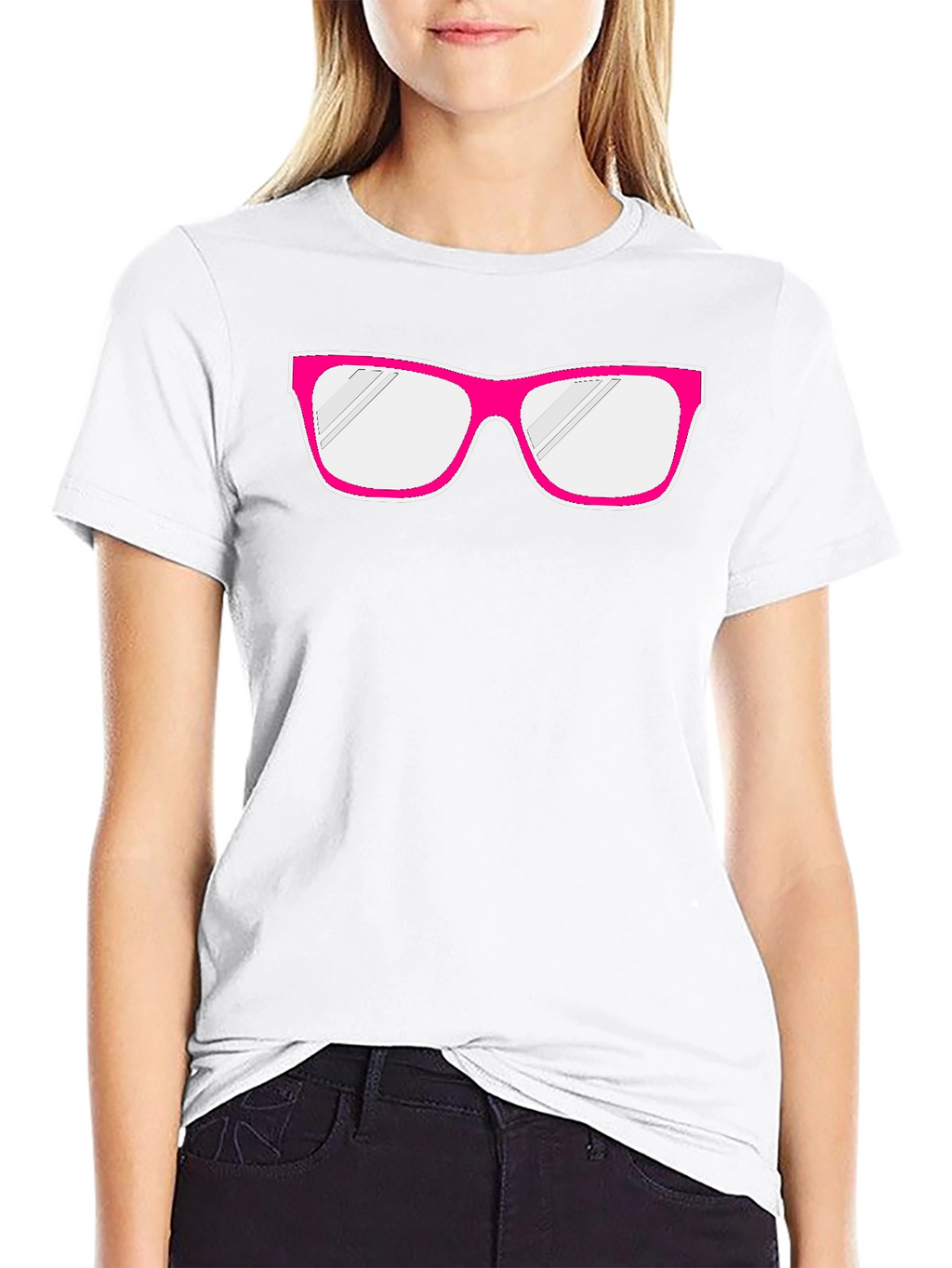 Fun Pink Glasses Graphic T-Shirt - Quirky & Stylish