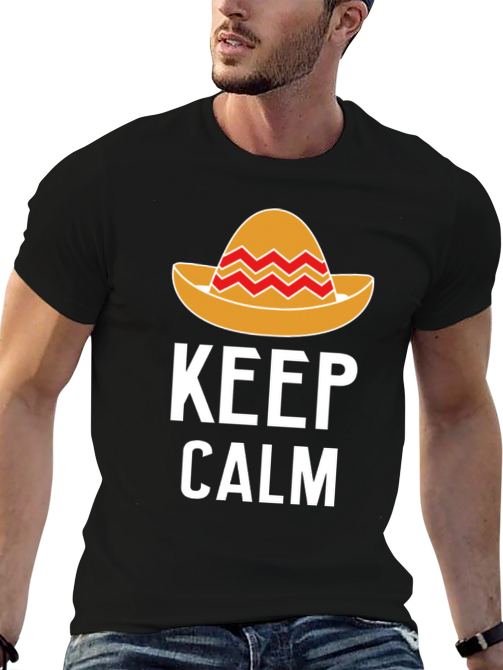 Keep Calm Sombrero T-Shirt - Fiesta Fun!