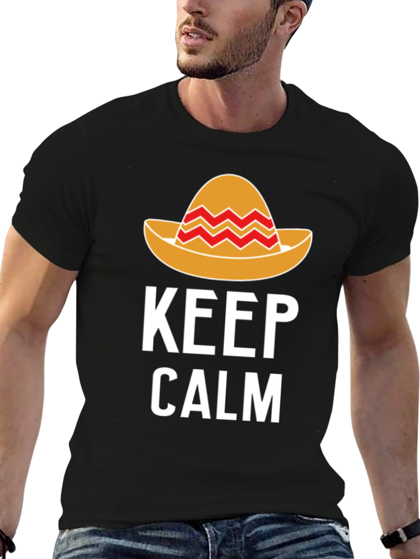 Keep Calm Sombrero T-Shirt - Fiesta Fun!