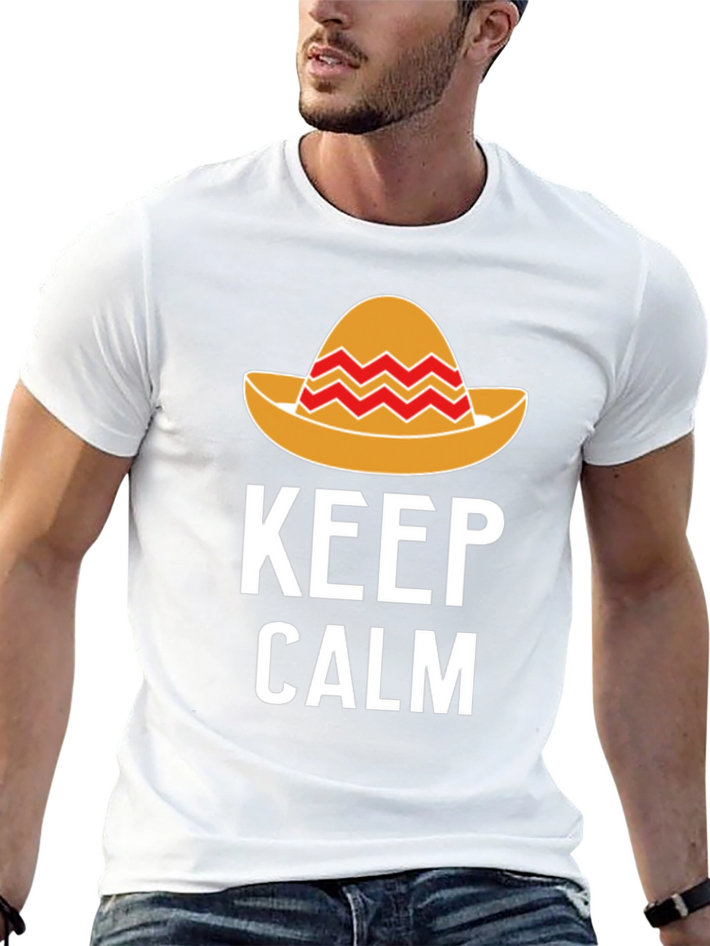 Keep Calm Sombrero T-Shirt - Fiesta Fun!