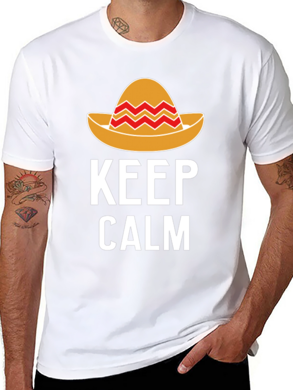 Keep Calm Sombrero T-Shirt - Fiesta Fun!