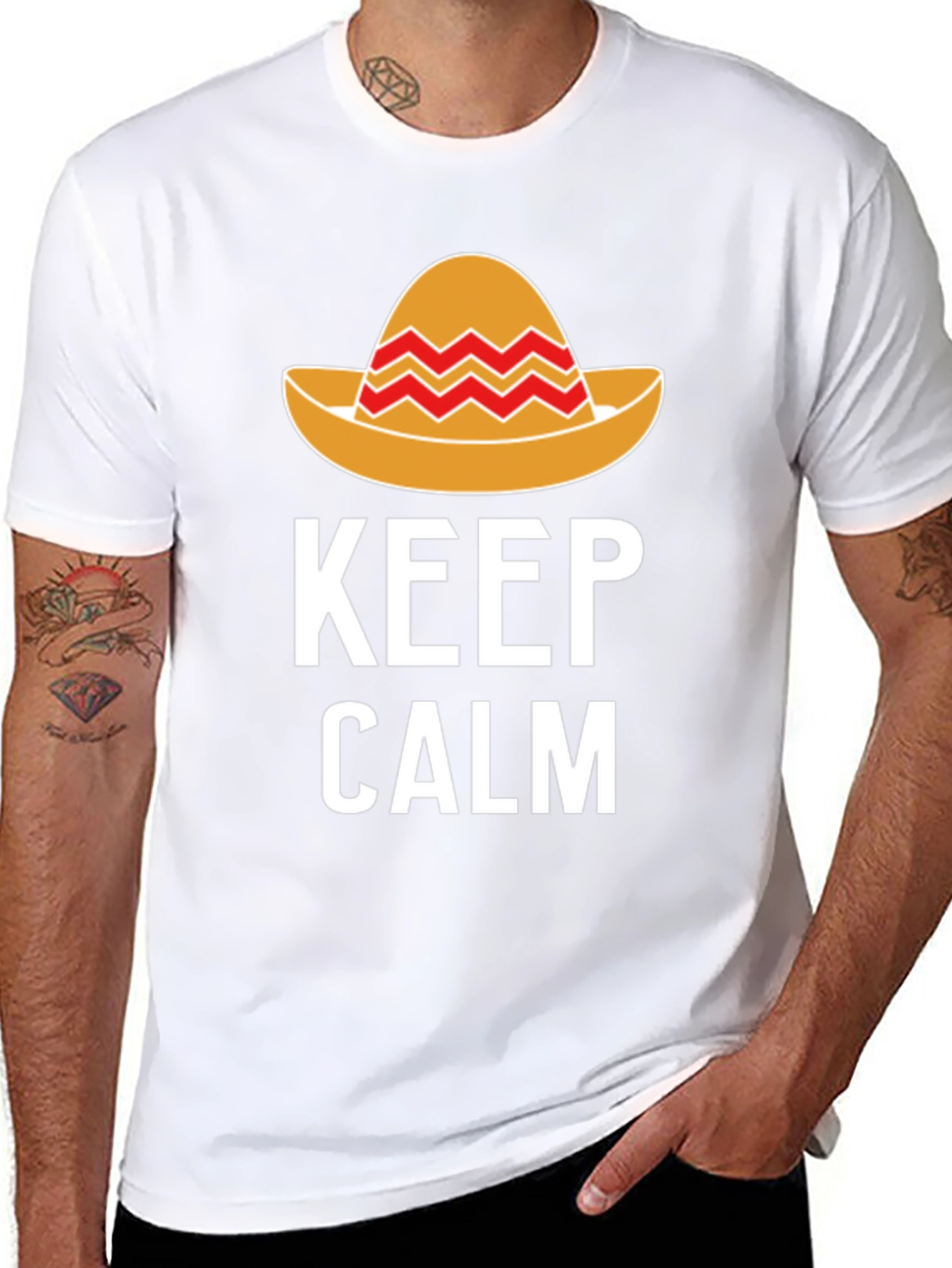 Keep Calm Sombrero T-Shirt - Fiesta Fun!