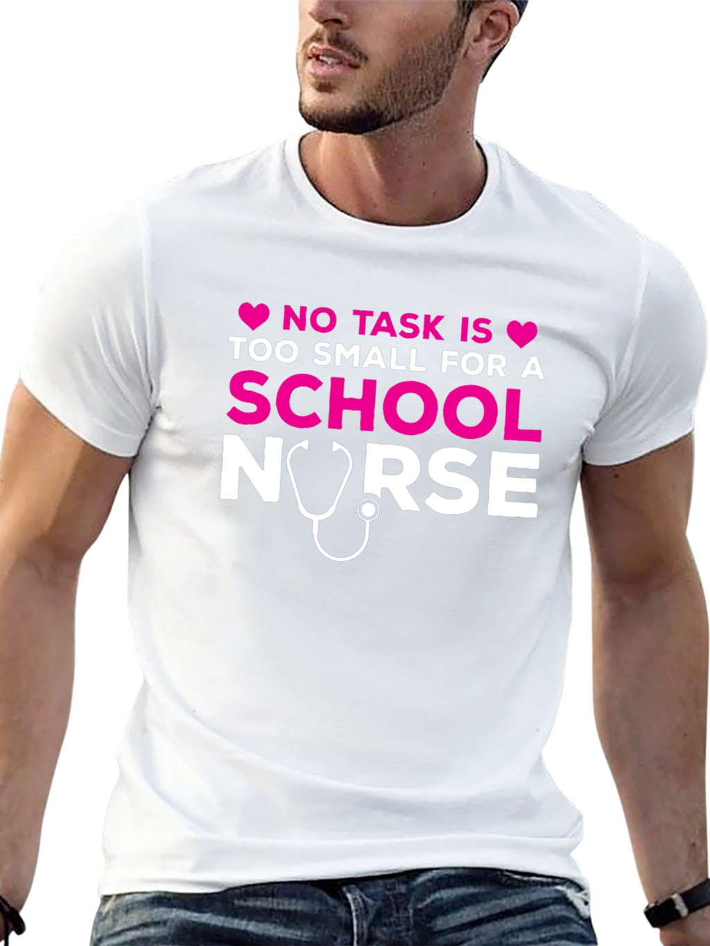School Nurse T-Shirt - No Task Too Small