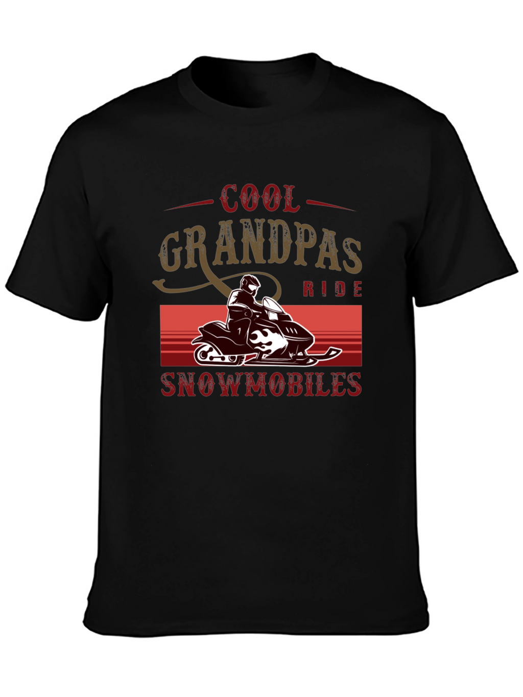 Cool Grandpas Ride Snowmobiles T-Shirt