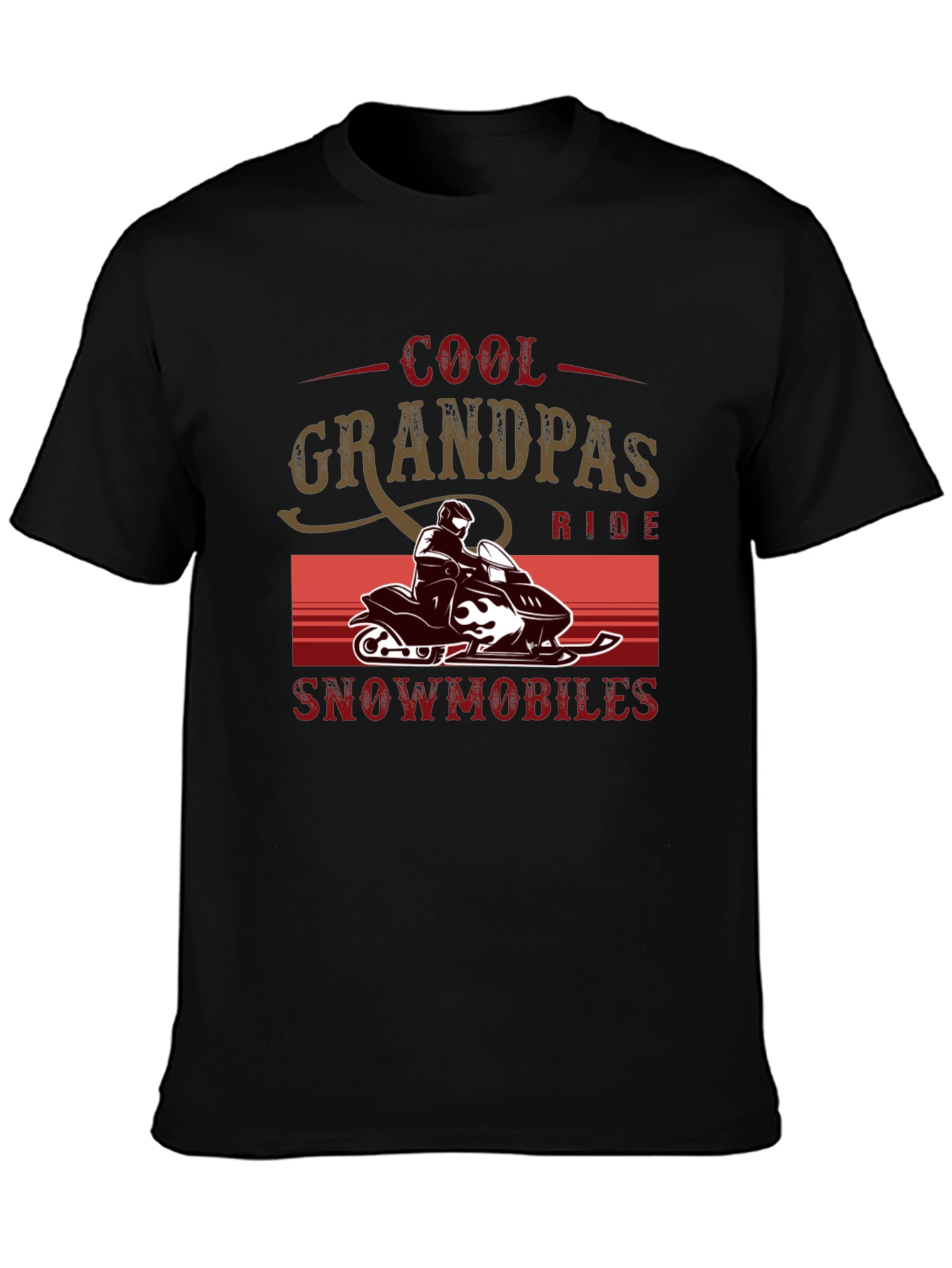 Cool Grandpas Ride Snowmobiles T-Shirt