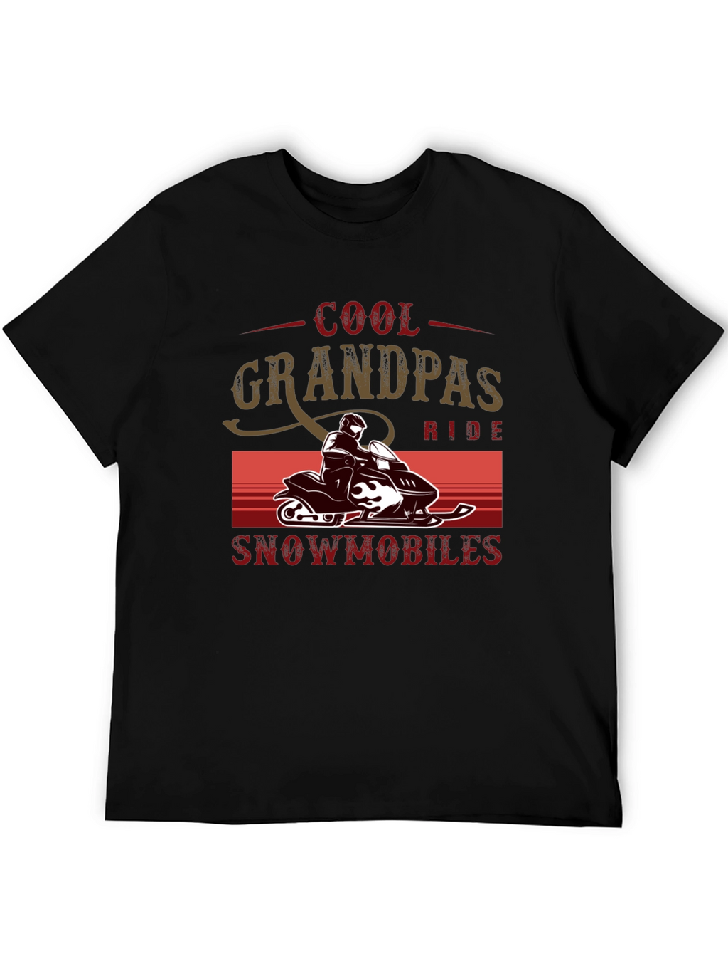 Cool Grandpas Ride Snowmobiles T-Shirt