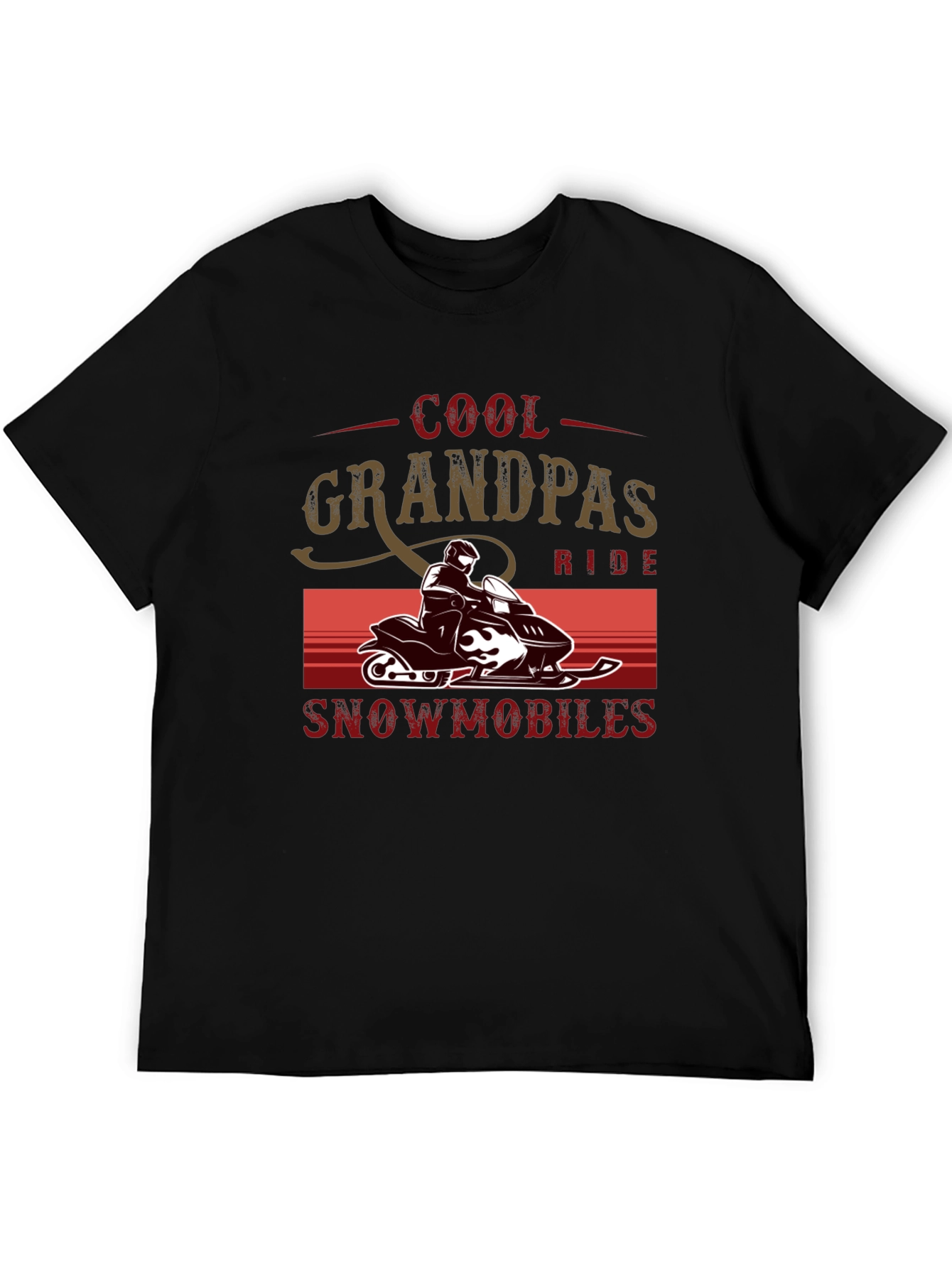 Cool Grandpas Ride Snowmobiles T-Shirt