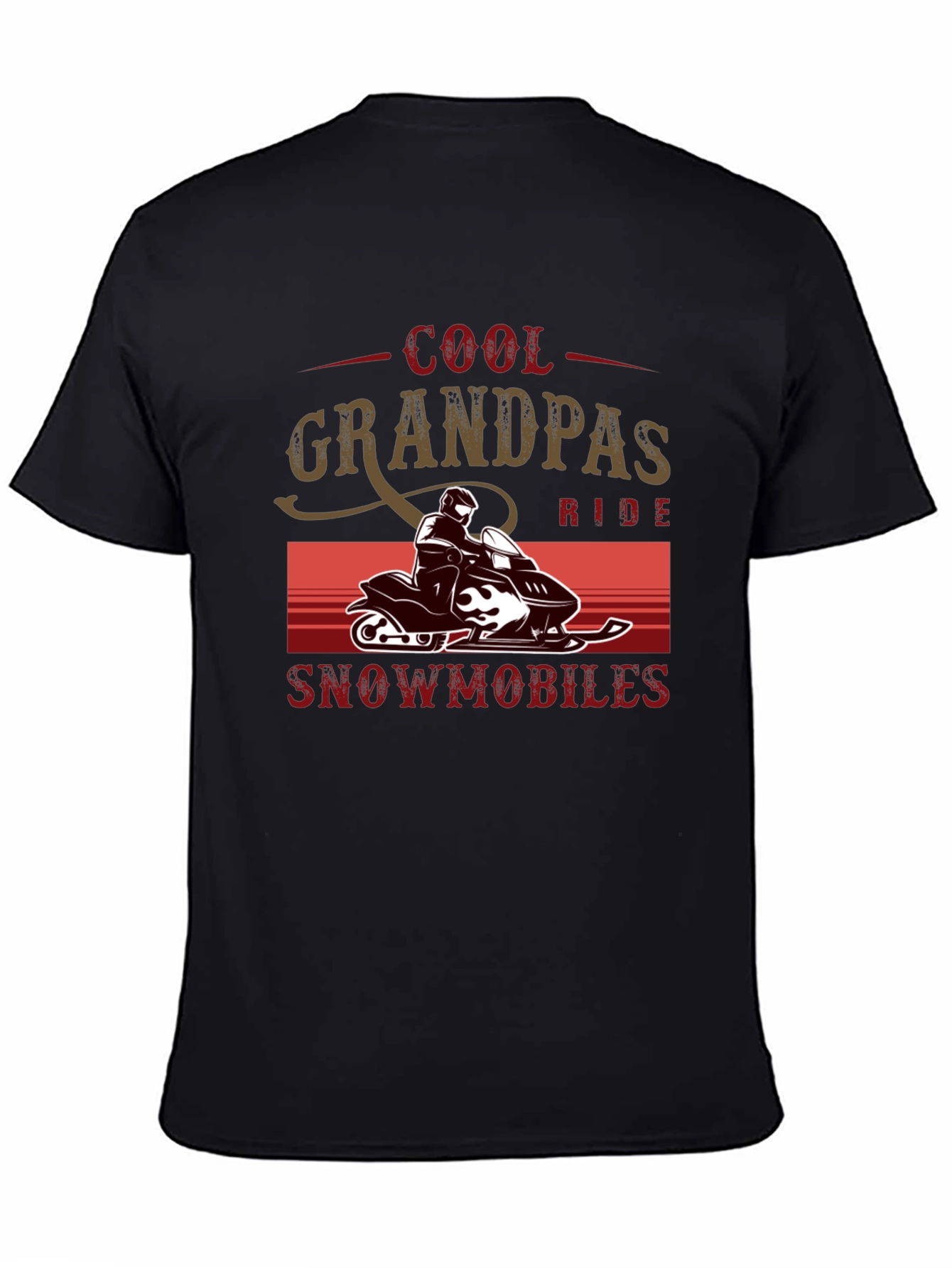 Cool Grandpas Ride Snowmobiles T-Shirt