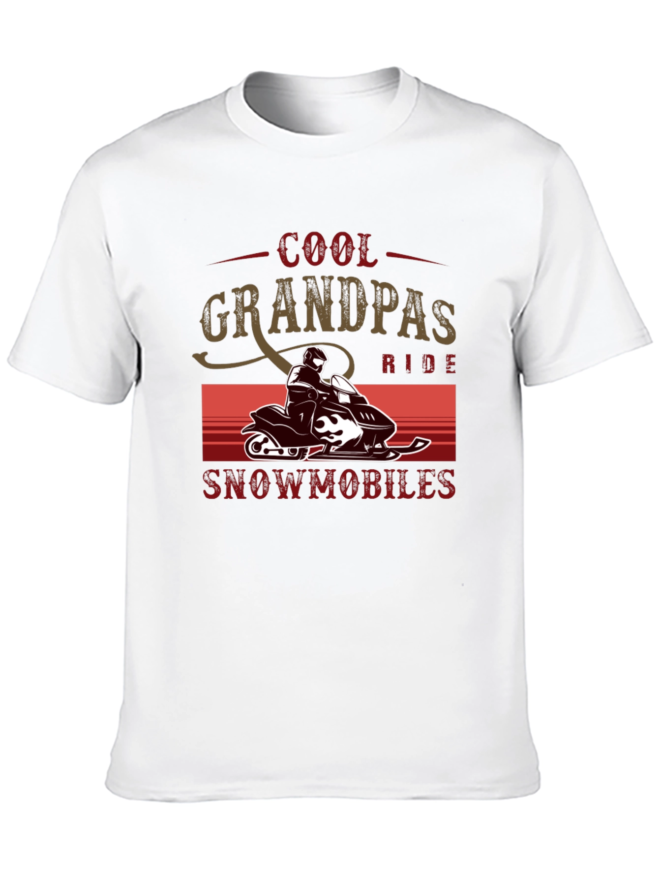 Cool Grandpas Ride Snowmobiles T-Shirt
