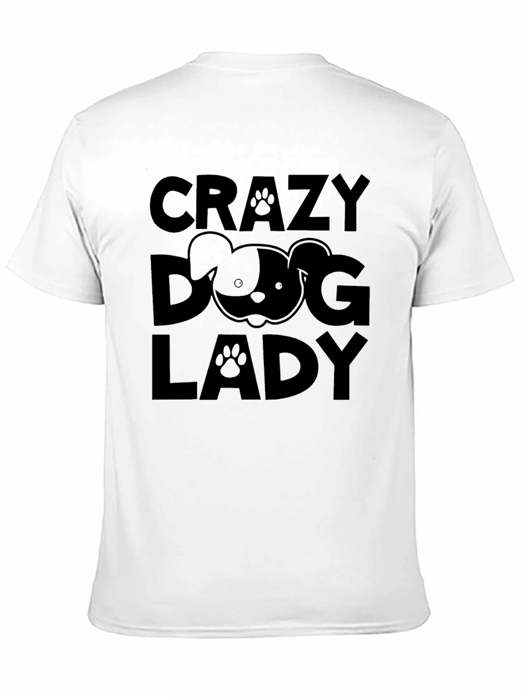 Crazy Dog Lady Black T-Shirt