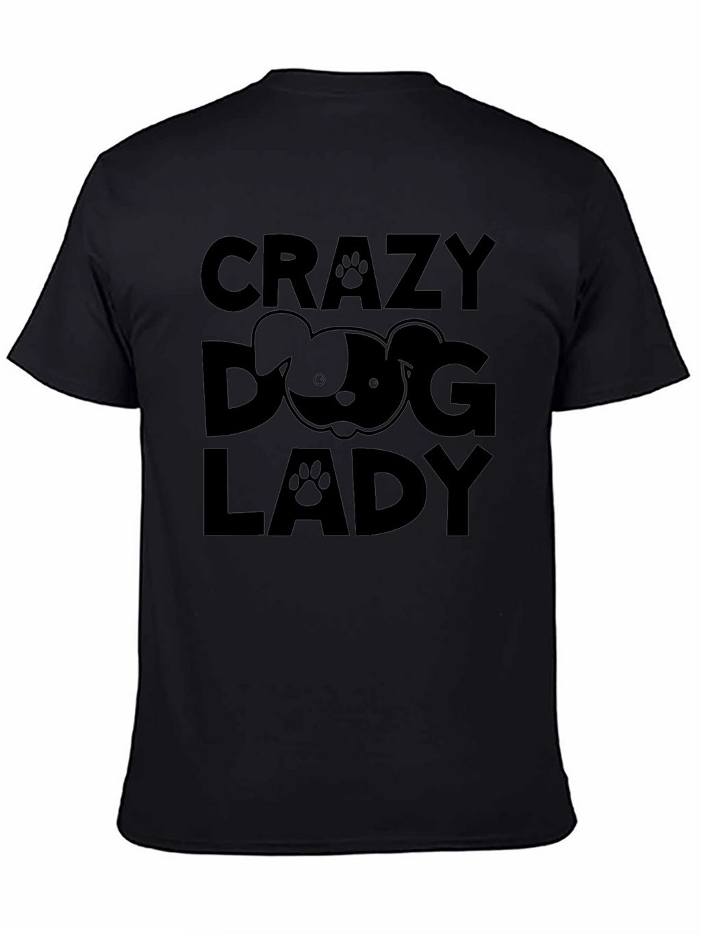 Crazy Dog Lady Black T-Shirt
