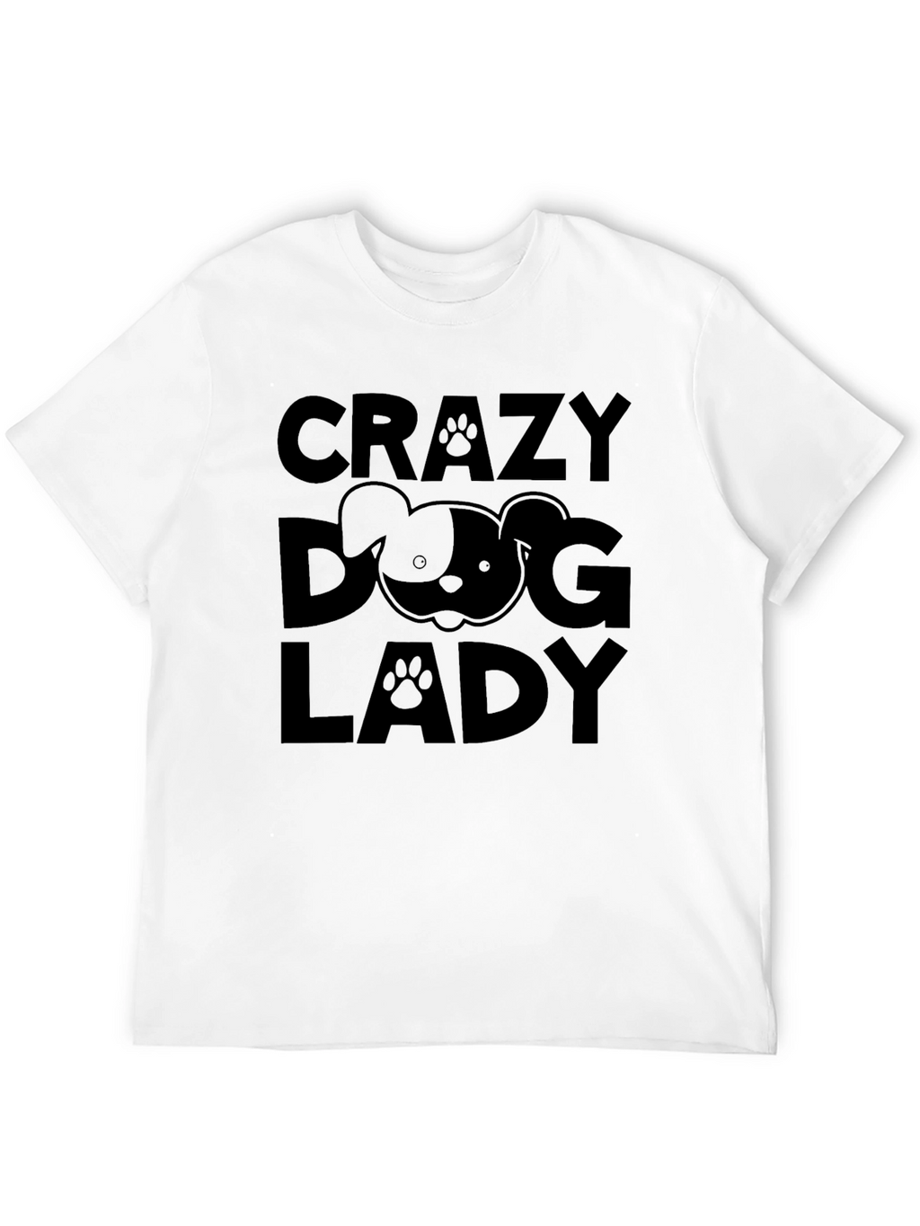 Crazy Dog Lady Black T-Shirt
