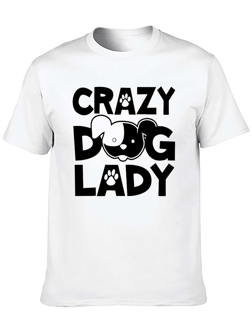 Crazy Dog Lady Black T-Shirt