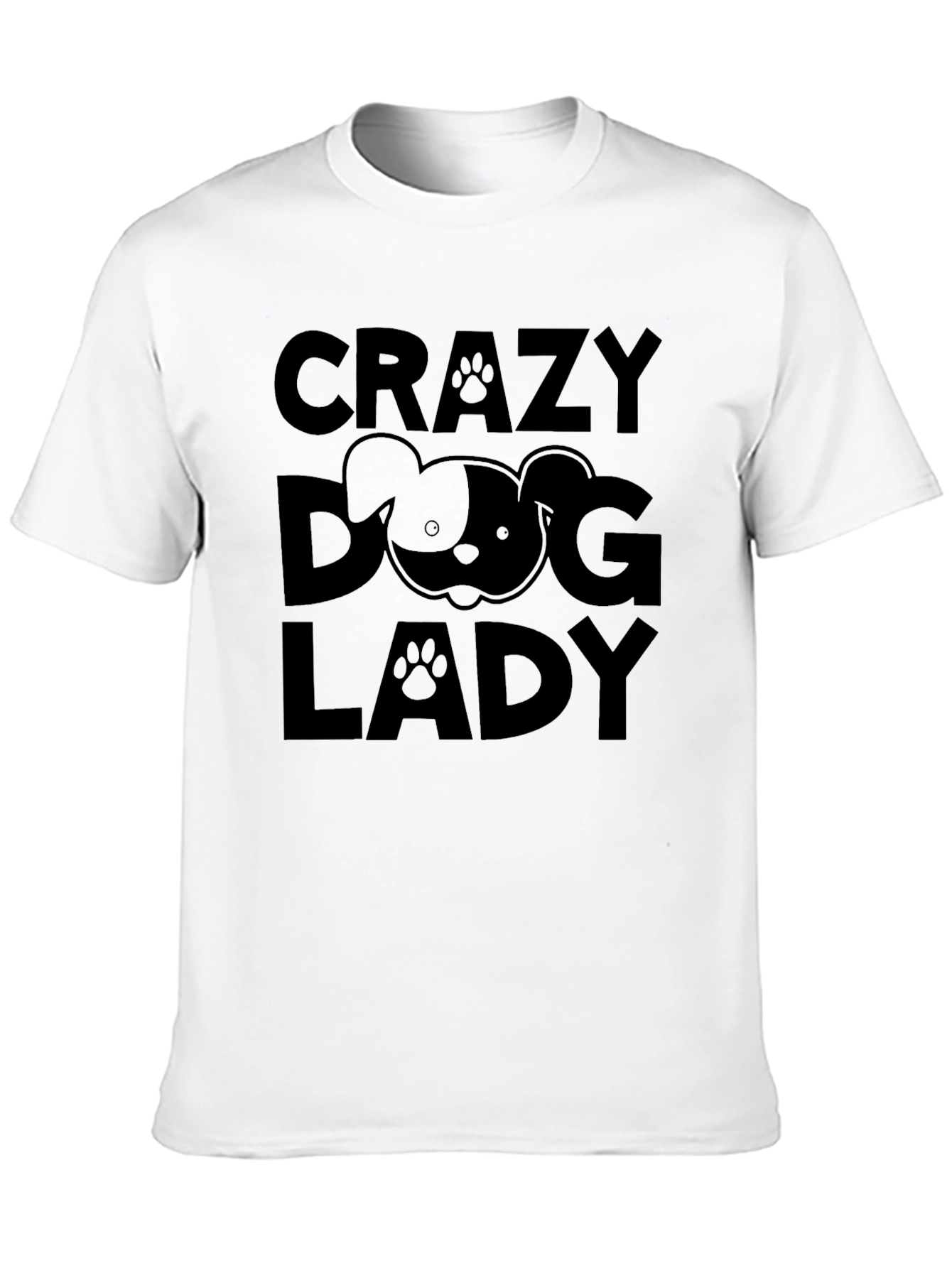 Crazy Dog Lady Black T-Shirt