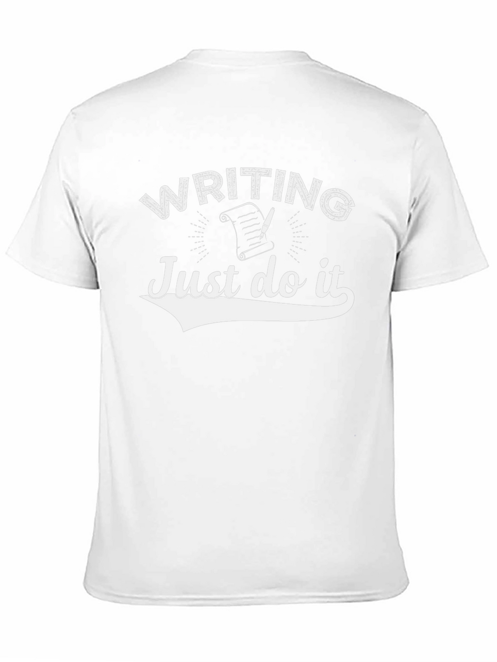 Writing Just Do It Black T-Shirt