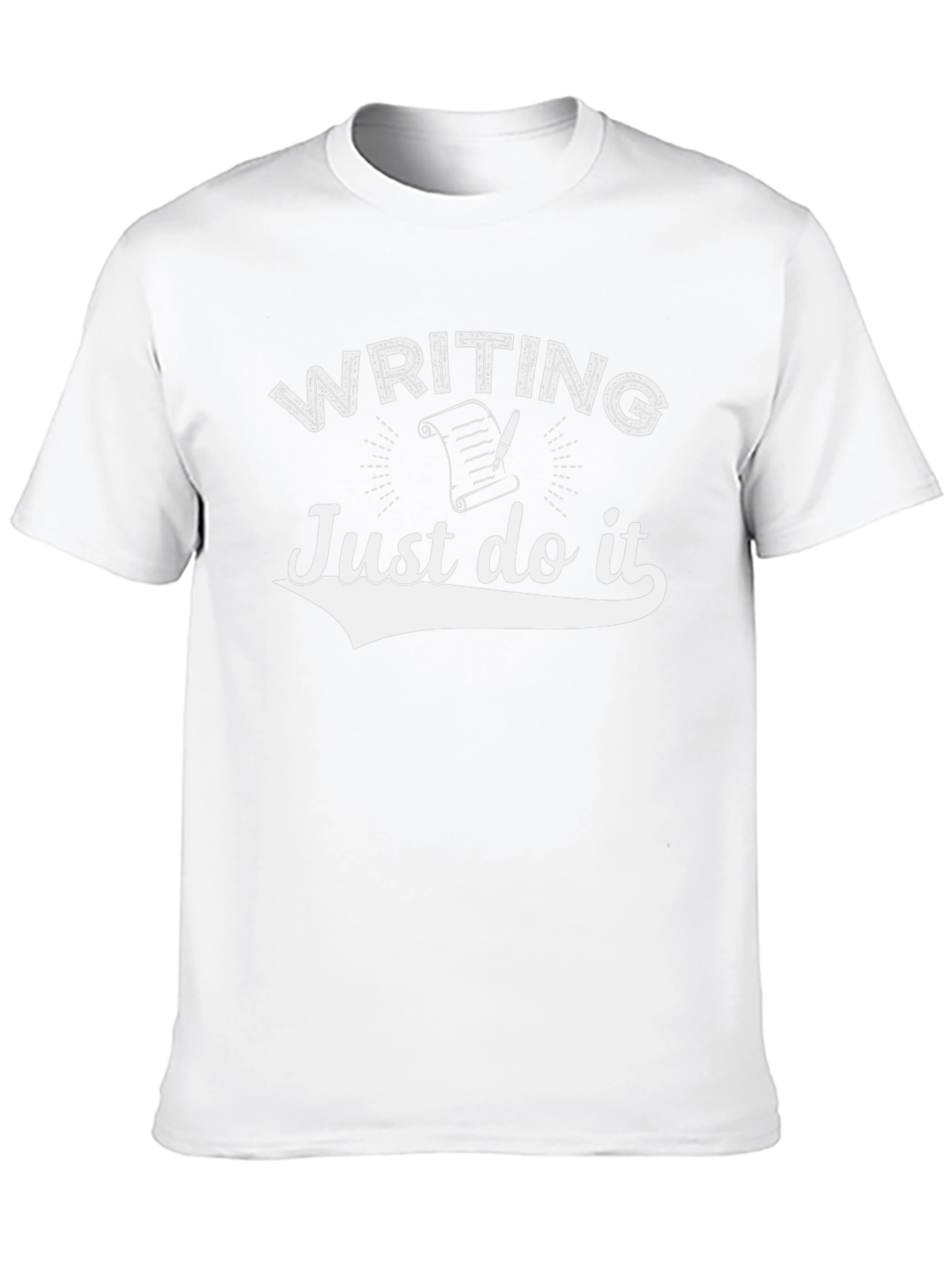 Writing Just Do It Black T-Shirt