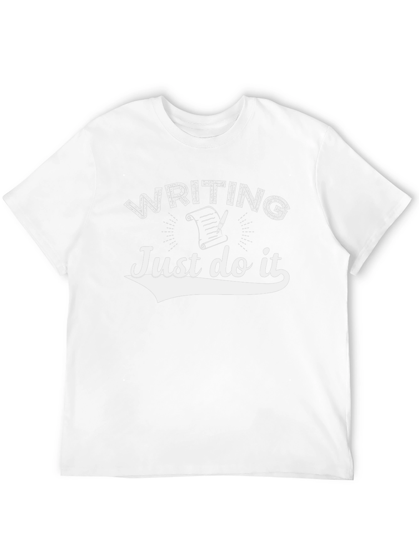 Writing Just Do It Black T-Shirt