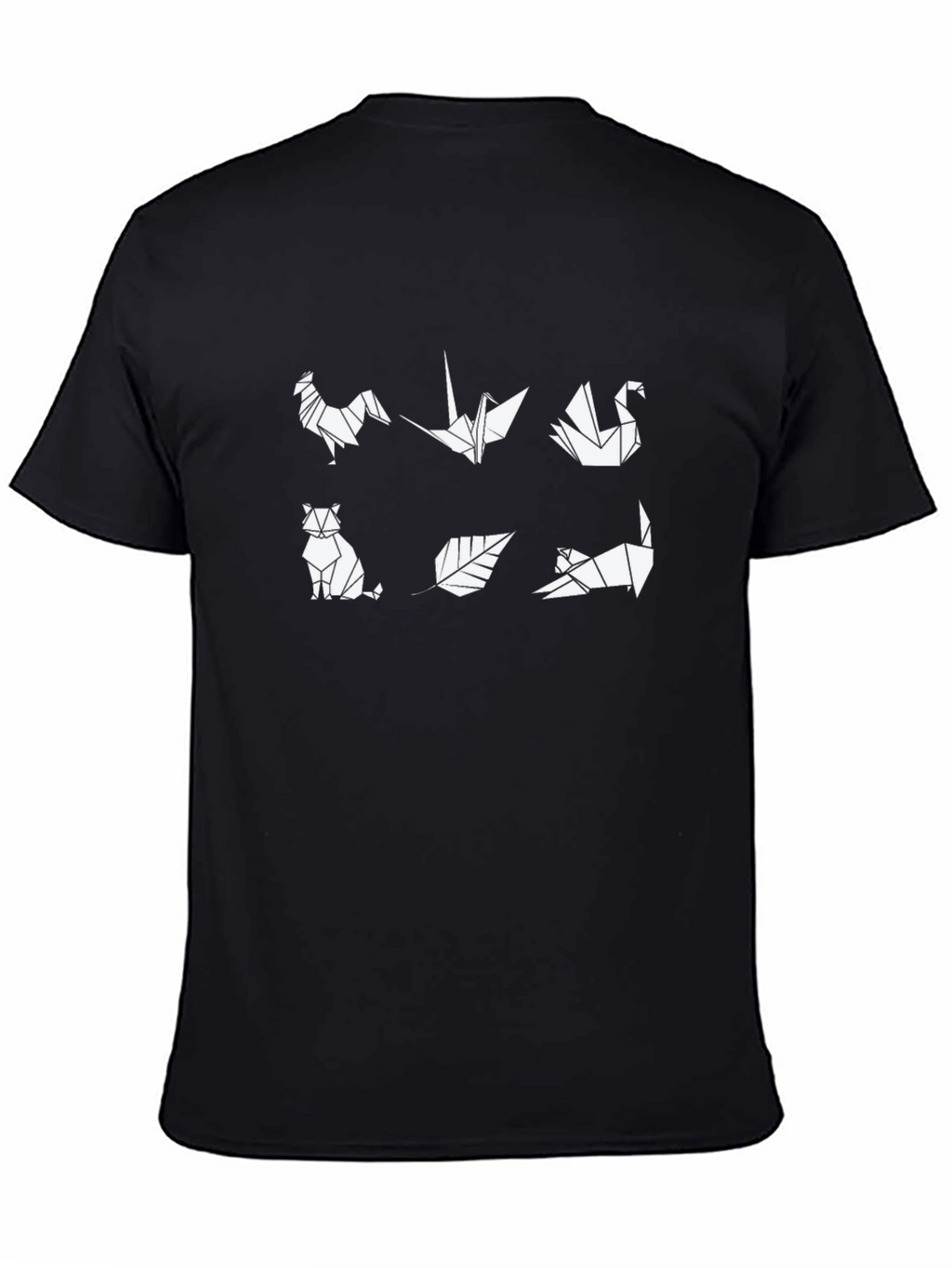 Origami Animal Print Black T-Shirt