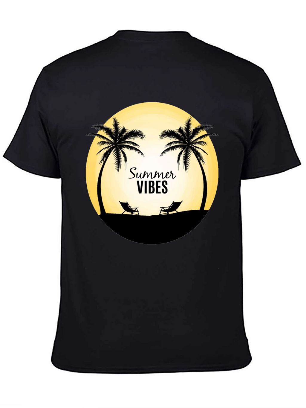 Summer Vibes T-Shirt - Beach Palm Tree Design