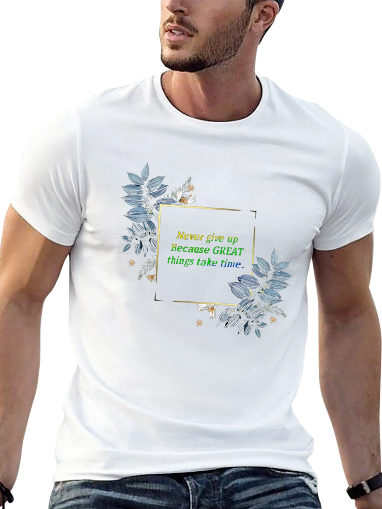 Inspirational T-Shirt: Never Give Up Graphic Tee