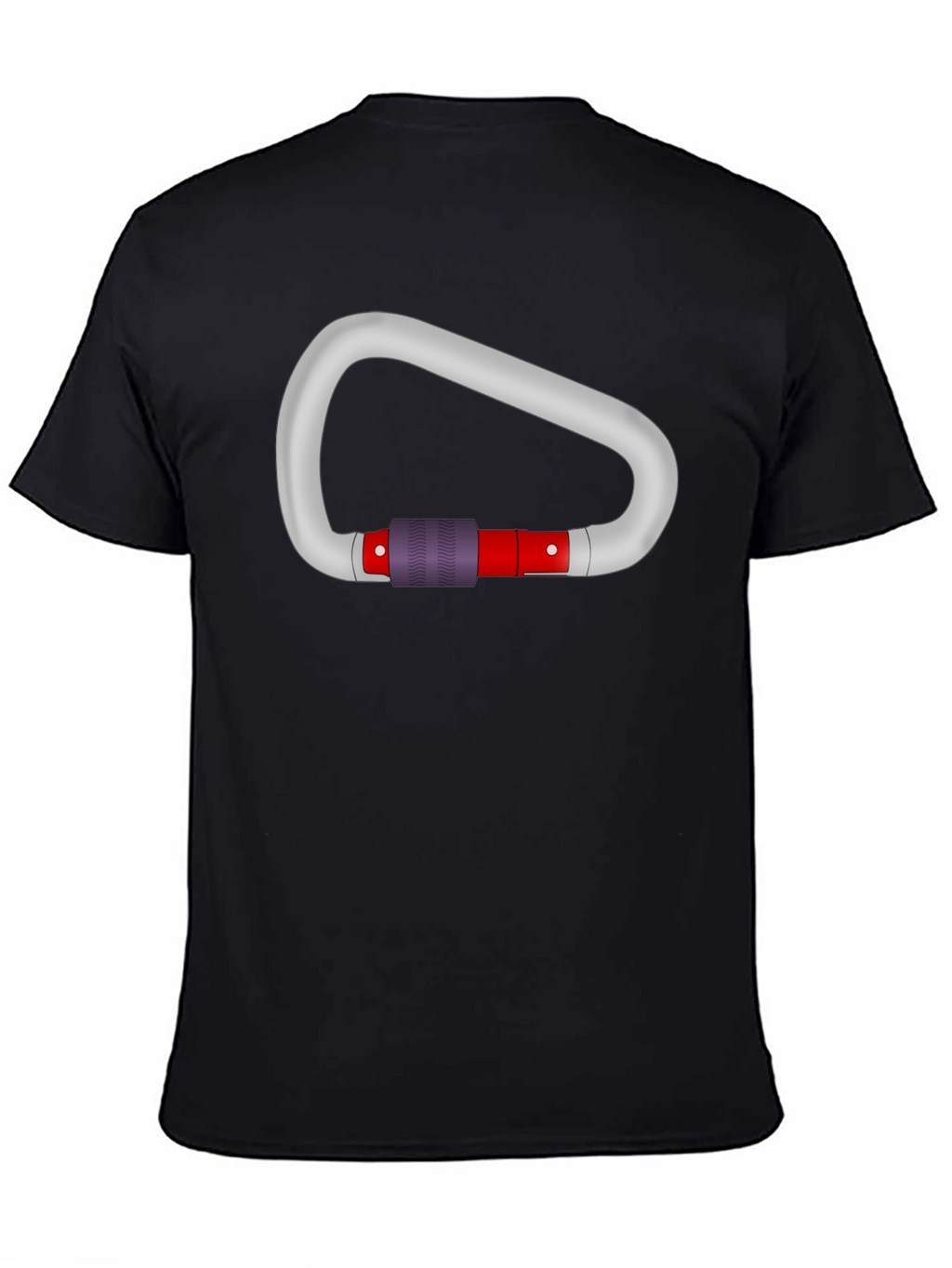 Carabiner Graphic Tee - Black Cotton T-Shirt