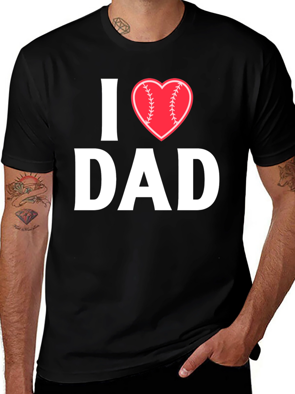 I Heart Baseball Dad T-Shirt