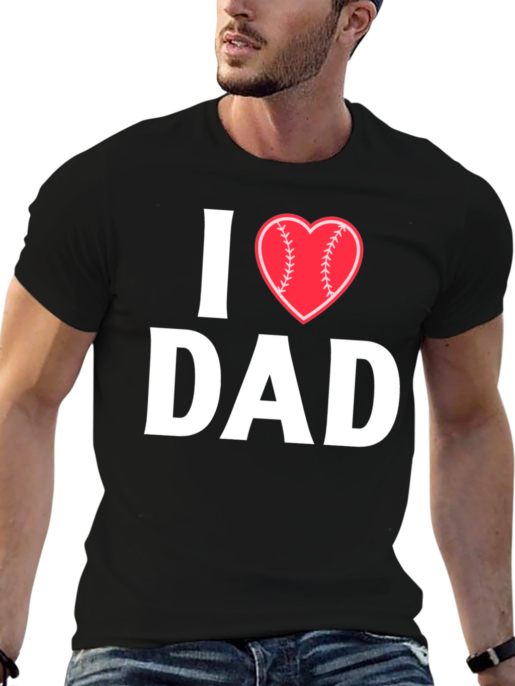 I Heart Baseball Dad T-Shirt