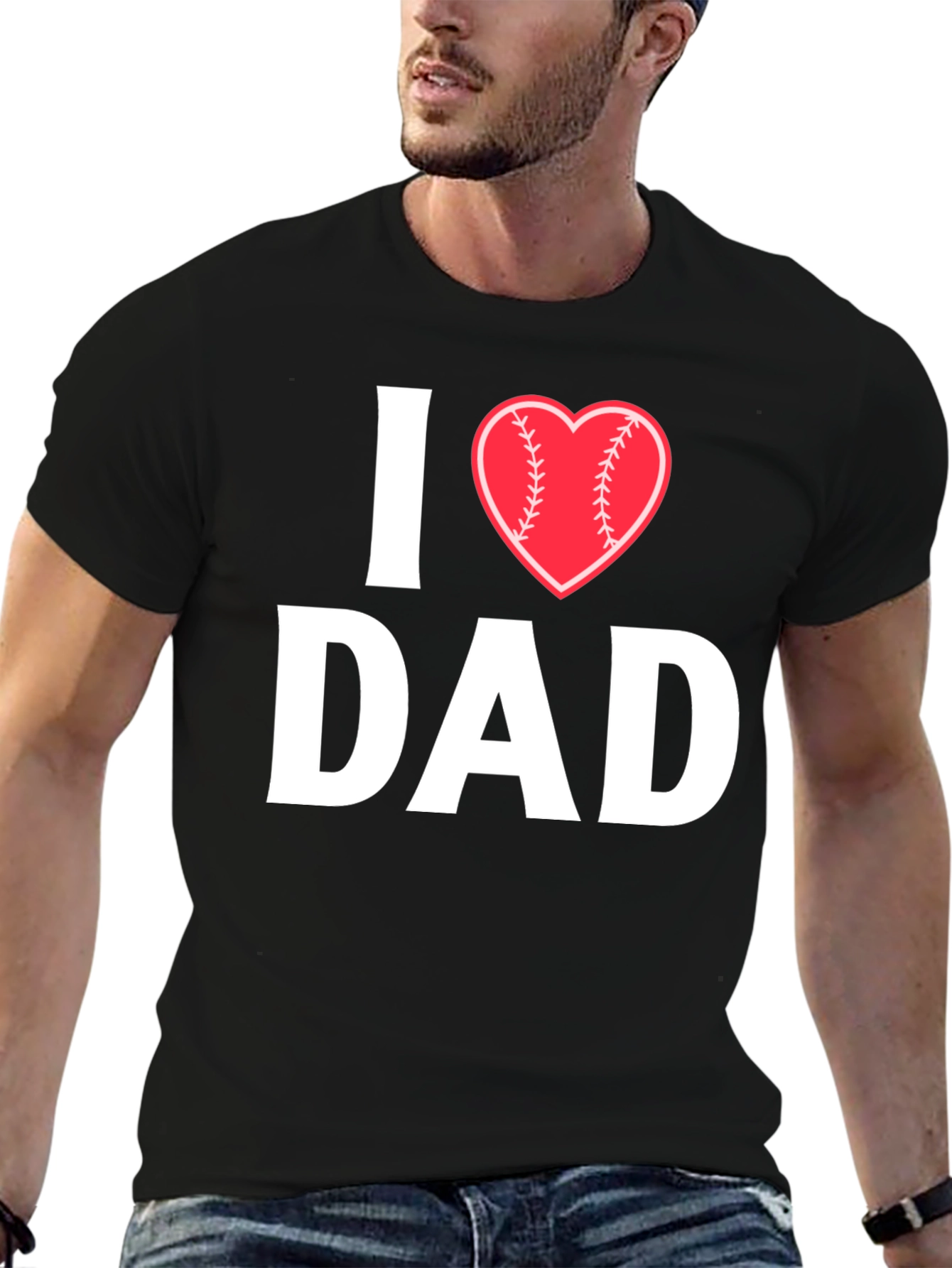 I Heart Baseball Dad T-Shirt